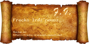 Frecko Iréneusz névjegykártya